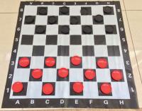 Шашки напольные с доской виниловой в тубусе